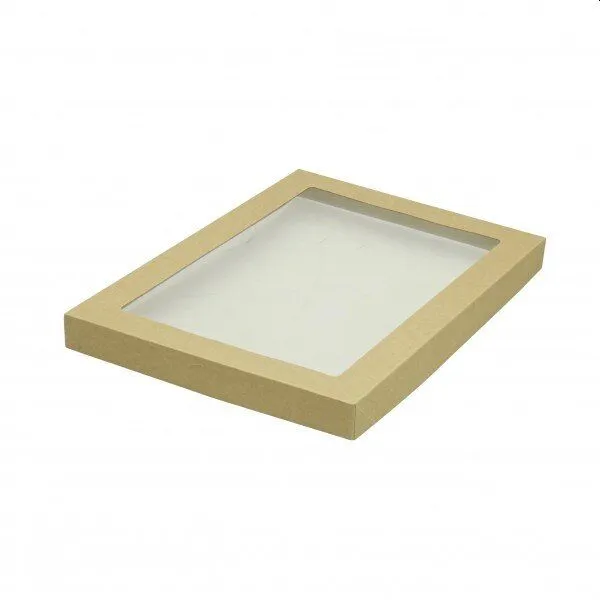 10 x Medium Brown Kraft Disposable Catering Grazing Boxes Trays With Lids