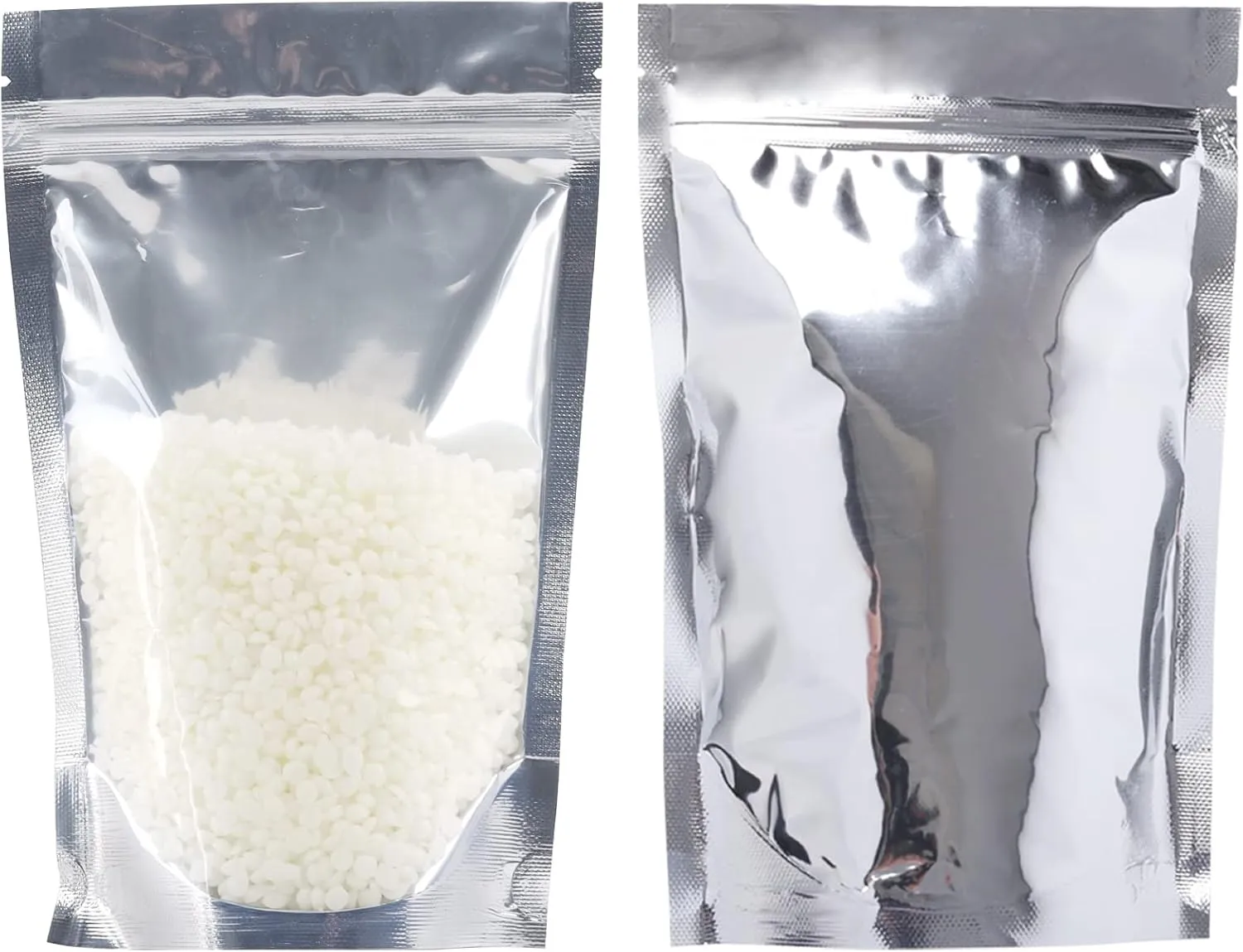 100 PACK Mylar Bags for Food Storage and Resealable Bags for Small Business Packaging Supplies Great for Party Favor Food Storage Bags (Silver,6x9Inches)