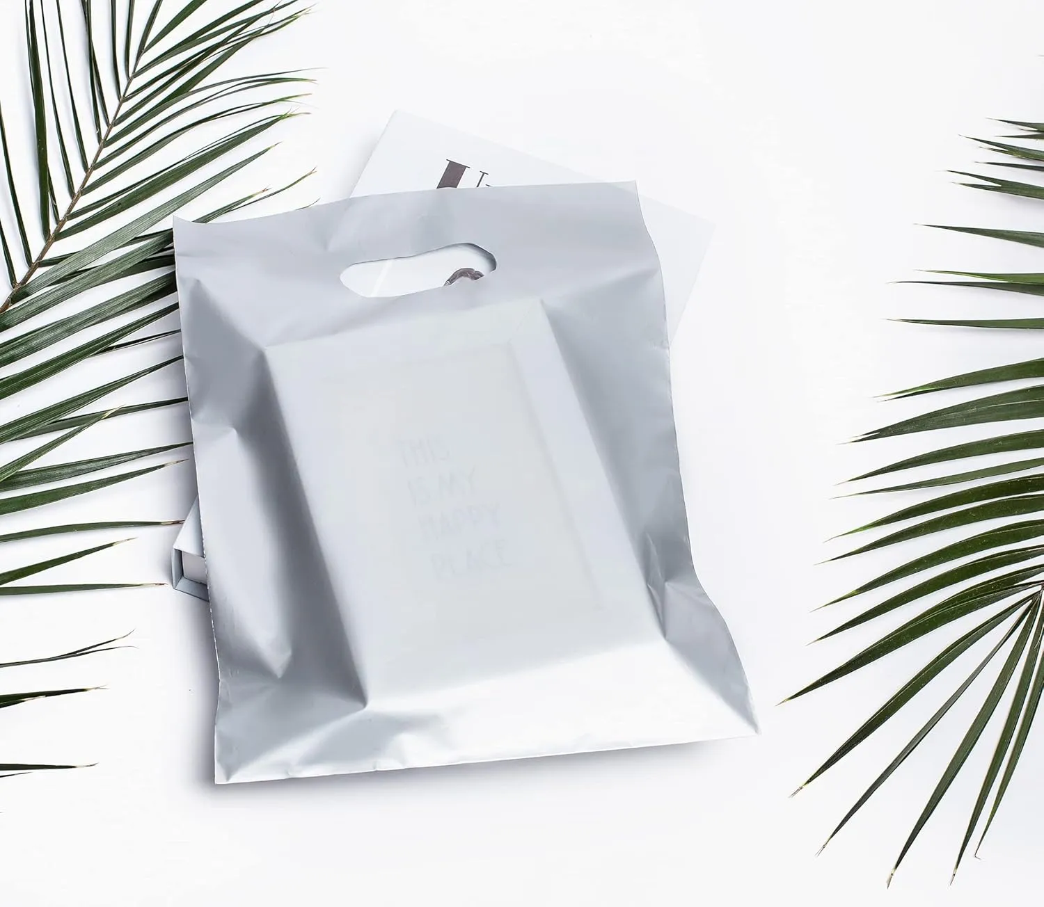 100 Silver Bags for Small Business 9"x12" Great for Merchandise 1.5Mil Thick Retail Thank You Bags With Handles
