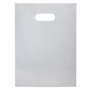 100 Silver Bags for Small Business 9"x12" Great for Merchandise 1.5Mil Thick Retail Thank You Bags With Handles