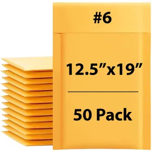 12.5X19 inches Kraft Bubble Mailer #6 Shipping Envelopes