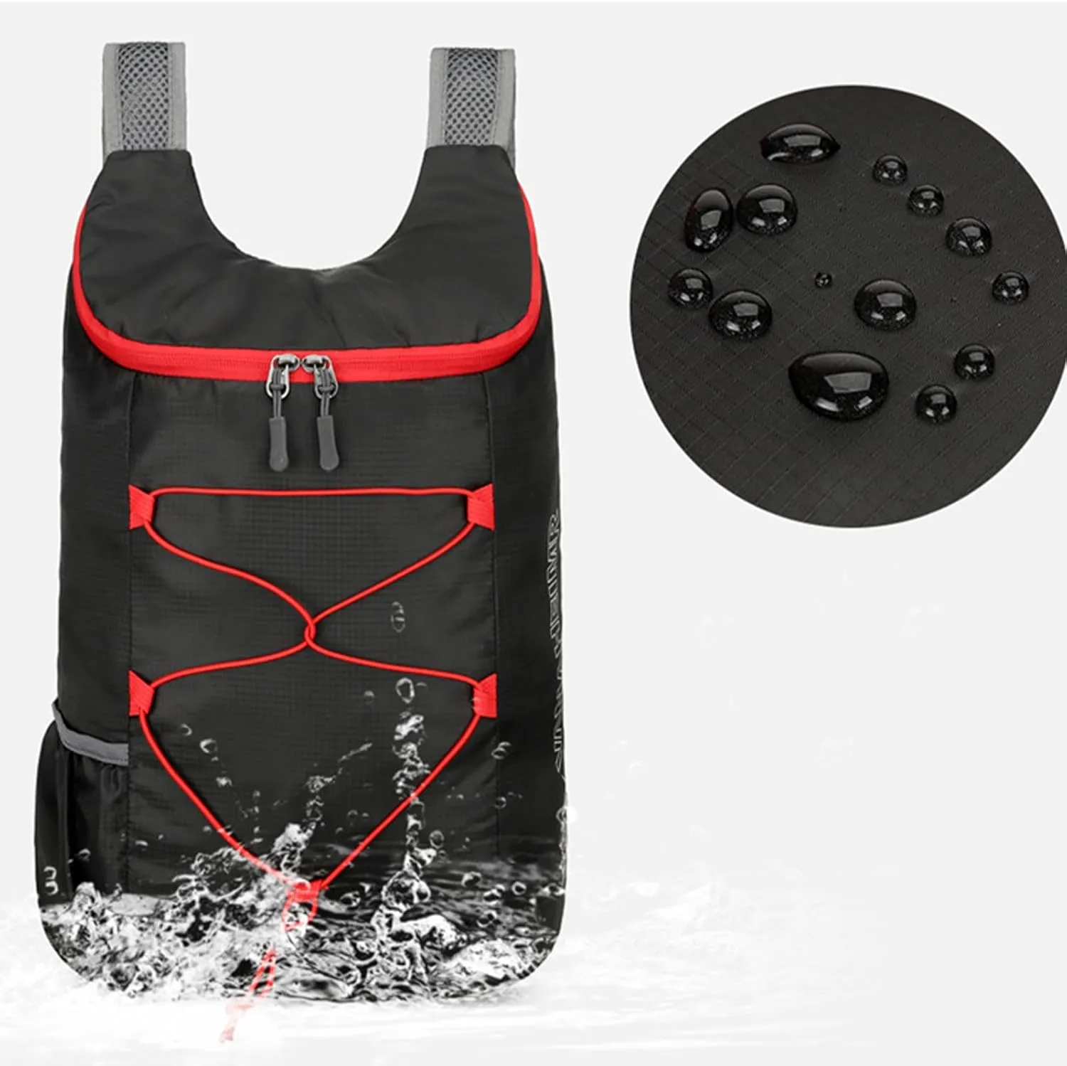 15L Lightweight Packable Backpack for Travel Camping, Outdoor Foldable Hiking Backpacks Water Resistant Daypack for Men Women (Grey)