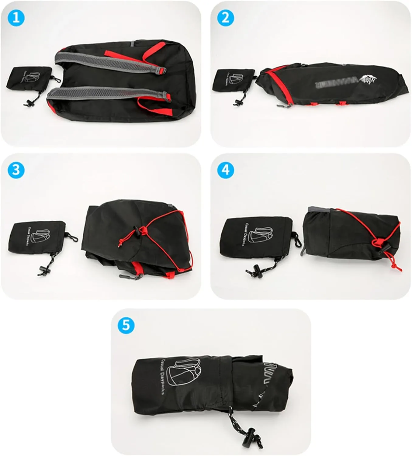 15L Lightweight Packable Backpack for Travel Camping, Outdoor Foldable Hiking Backpacks Water Resistant Daypack for Men Women (Rose)