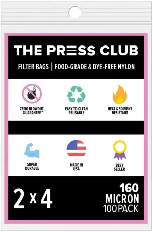 160 Micron | Premium Nylon Tea Filter Bags | 2" x 4" | 100 Pack