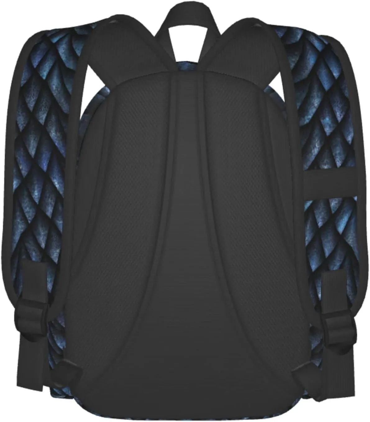 17 inch Backpack 3D Gray Dragon Scales Laptop Backpack School Bookbag Shoulder Bag Casual Daypack