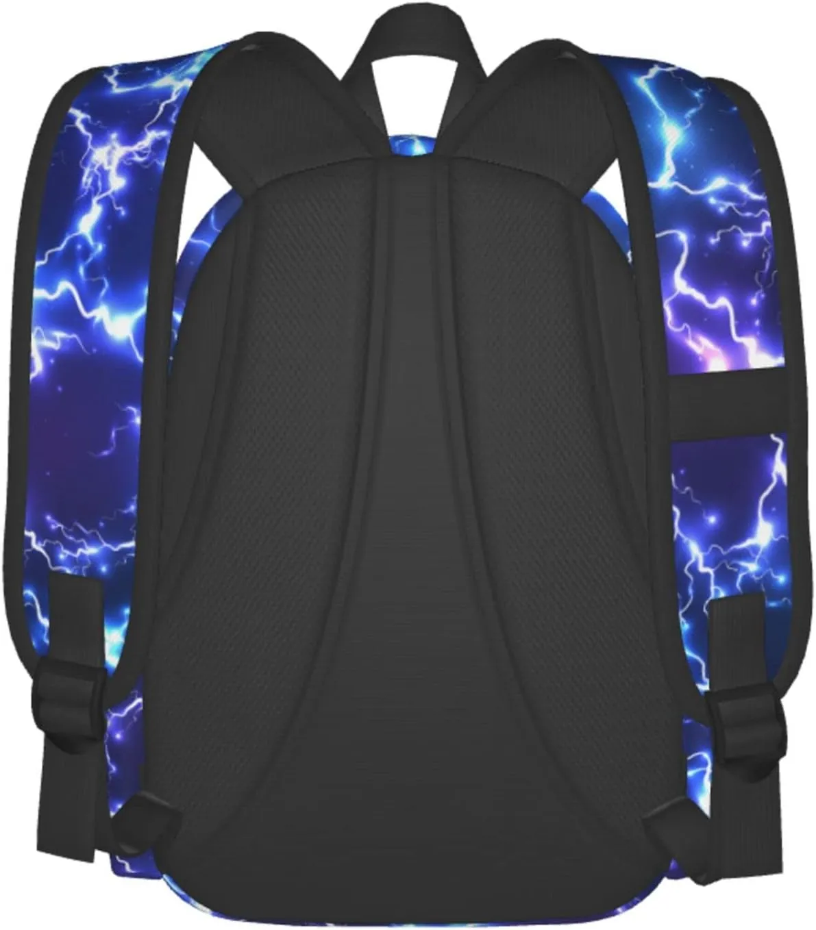 17 inch Backpack Abstract Blue Lightning Laptop Backpack School Bookbag Shoulder Bag Casual Daypack