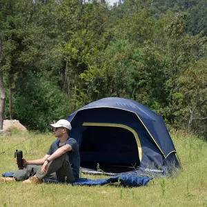 2 3 4 Person Camping Tent Waterproof Windproof Easy Setup for Backpacking Hiking, Lightweight Portable Double Layer for Family Couples Outdoor Adventures