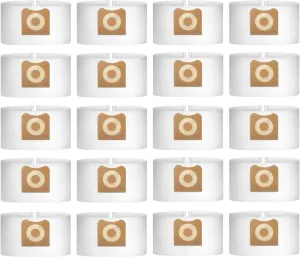 20 Pack VF3501 High-Efficiency Dust Bag Compatible with Ridgid & Workshop 3-4.5 Gallon Vacuums, Replace Part# 23738 VF3501 WS32045F