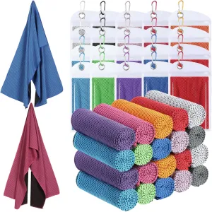 20 Pcs Cooling 47 x 12'' Soft Ice Towel Neck Face Microfiber Gym Cold Workout Towels for Sweat Breathable Chilly for Men Women Sport Yoga Golf Running Fitness Activities Hot Weather