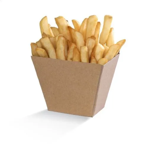 200 X Kraft Brown Disposable Chip Boxes Bulk Takeaway Party Chips Cups Box