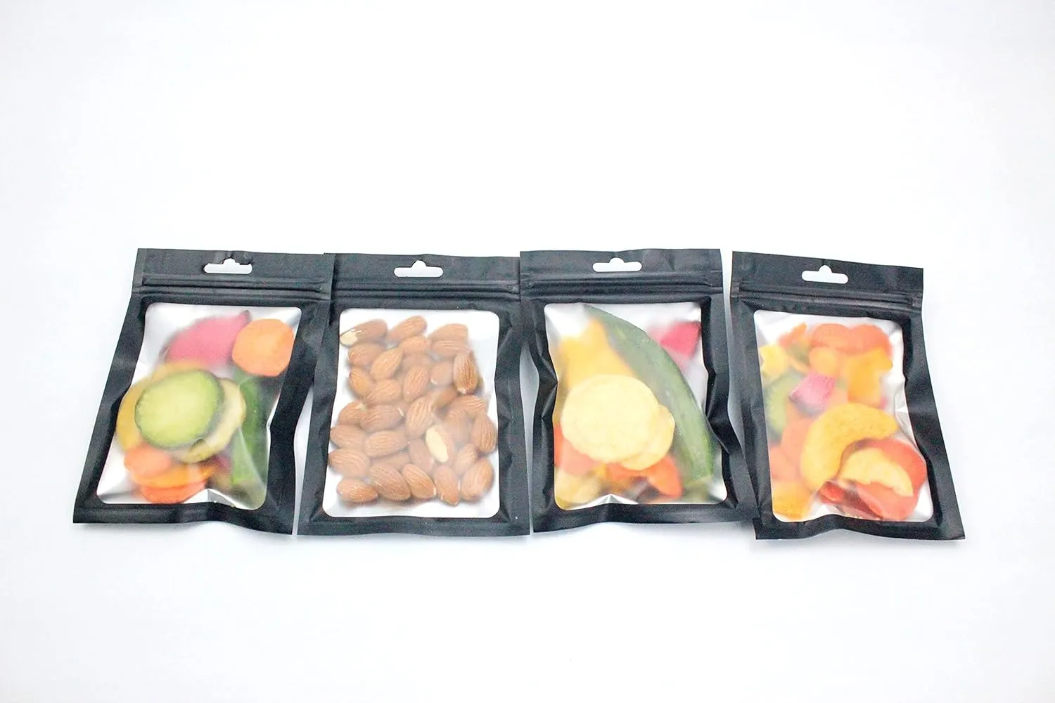 250 Pack- Smell Proof Resealable Mylar Pouch Bags, 4 x 6 Inches, Black with Food Grade Interior, Zero BPA, Candy, Eyelashes, Jewelry and More
