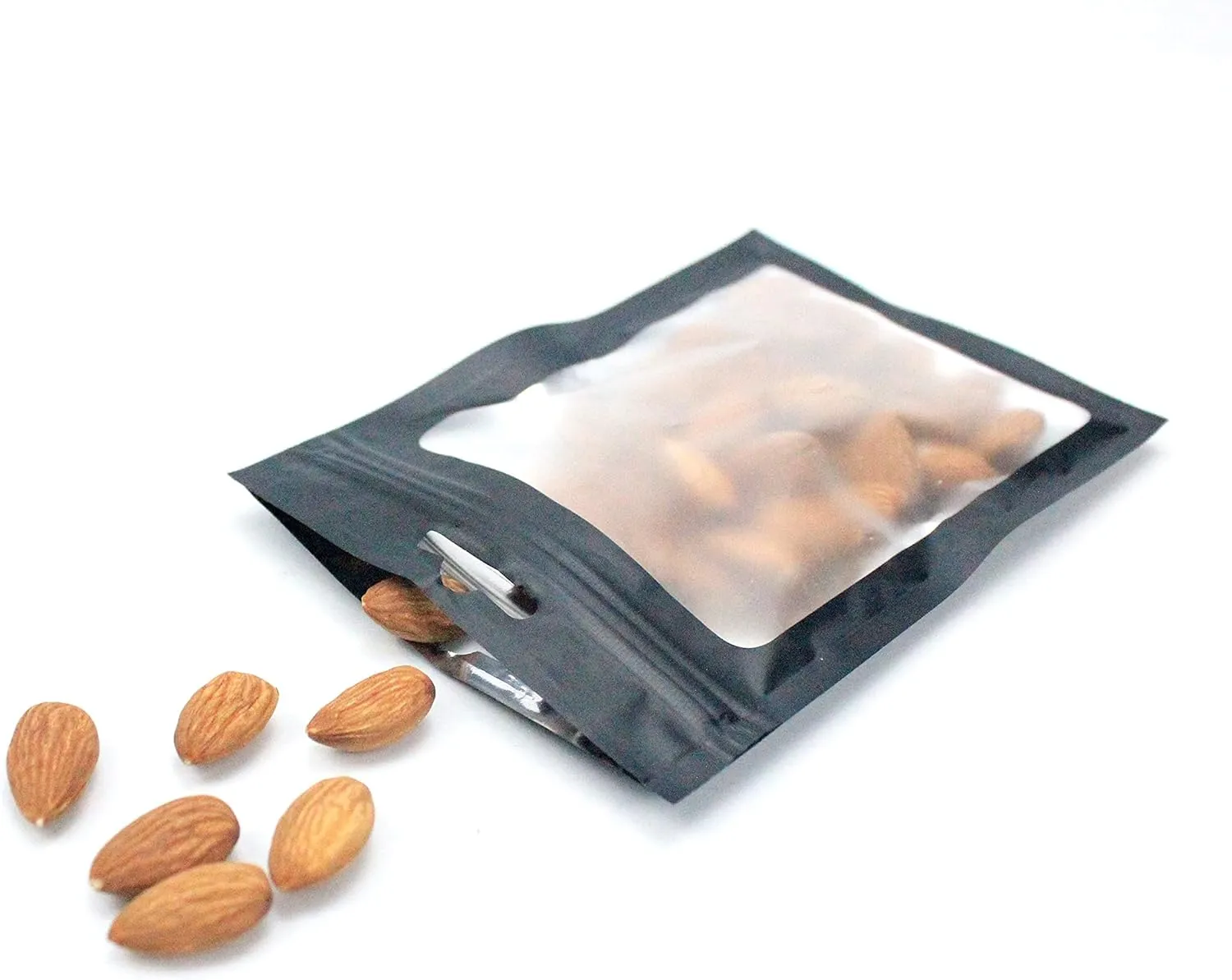 250 Pack- Smell Proof Resealable Mylar Pouch Bags, 4 x 6 Inches, Black with Food Grade Interior, Zero BPA, Candy, Eyelashes, Jewelry and More