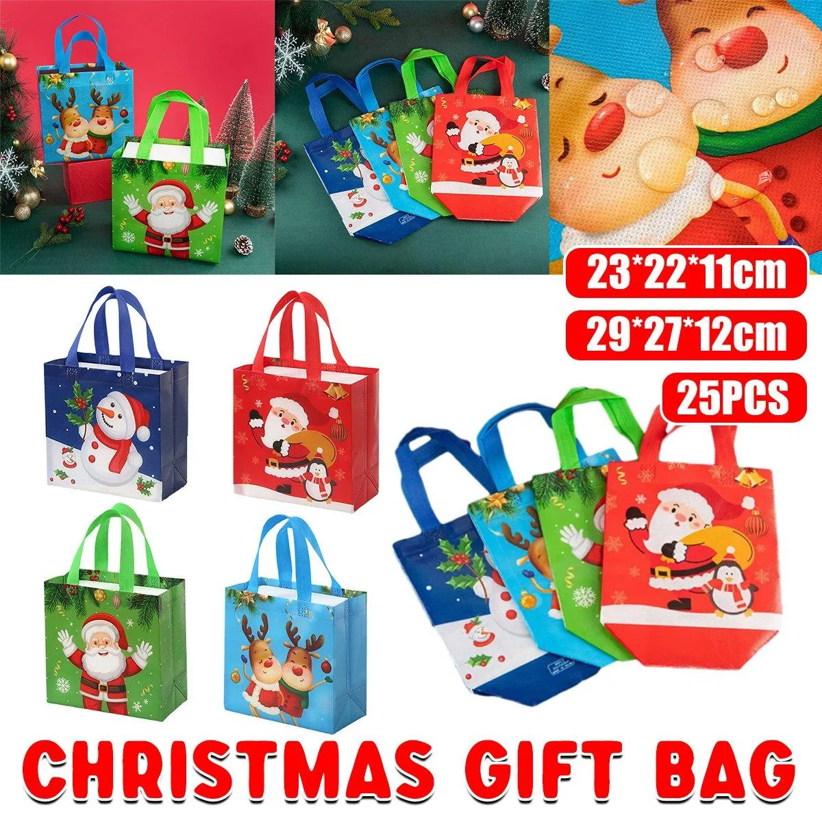 25pcs Waterproof Non-Woven Foldable Gift Storage Bag