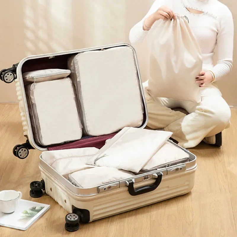 4-Piece Travel Compression Packing Cubes Set – Waterproof Luggage Organizer Bags for Clothes & Accessories