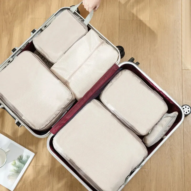4-Piece Travel Compression Packing Cubes Set – Waterproof Luggage Organizer Bags for Clothes & Accessories