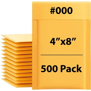 4X8 inches Kraft Bubble Mailer #000 Shipping Envelopes