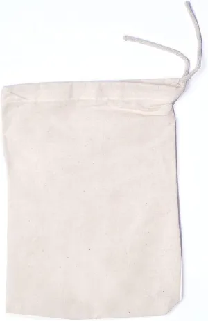 8"x10" Reusable Eco Friendly Single Drawstring Cotton Muslin Bags "premium quality" (natural color)-100 count pack
