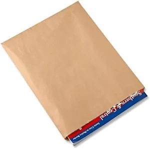 A1 Bakery Supplies Premium Kraft Paper Bags Flat Merchandise Bags 100 pack (12 In X 15 In)