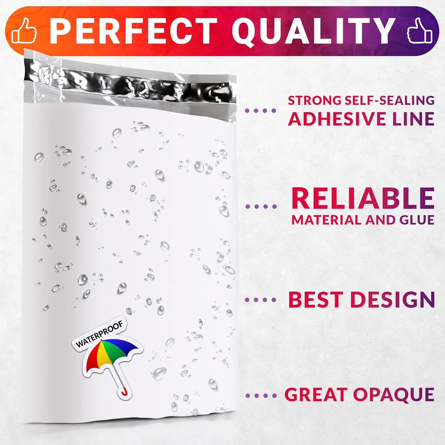 ABC PACK & SUPPLY White Gusseted Poly Mailers, 11 x 13 x 4 Inch. Pack of 100 Expansion Poly Mailers Bags. Shipping Envelopes for Clothing, 2.5 Mil. Plastic Shipping Bags Self Seal. Mailing Packages