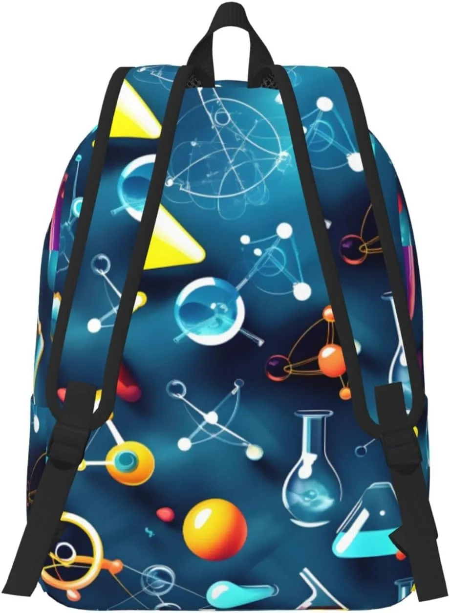 Abstract Science Chemistry Canvas Casual Lightweight Duffel Bag, Fashion Duffel Bag, Casual Daypack, Unisex Travel Backpack