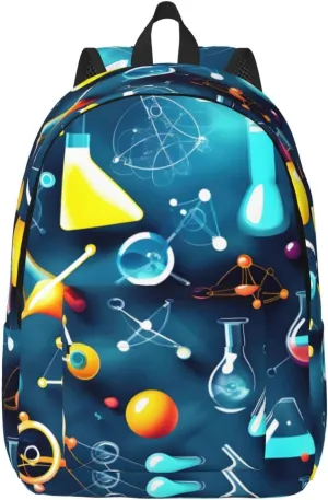 Abstract Science Chemistry Canvas Casual Lightweight Duffel Bag, Fashion Duffel Bag, Casual Daypack, Unisex Travel Backpack