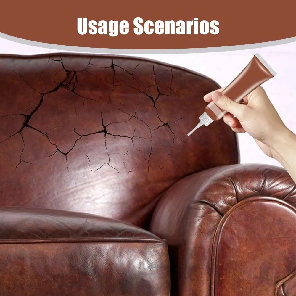 Advanced Leather Repair Gel, 2025 Upgraded Leather Repairs for Car Seat Vinyl Repair Kit, Professional Leather Repairs Kit for Furniture Sofa Couch Jacket Purse Repair Kit (Black)