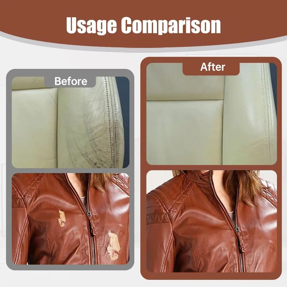 Advanced Leather Repair Gel, 2025 Upgraded Leather Repairs for Car Seat Vinyl Repair Kit, Professional Leather Repairs Kit for Furniture Sofa Couch Jacket Purse Repair Kit (Black)