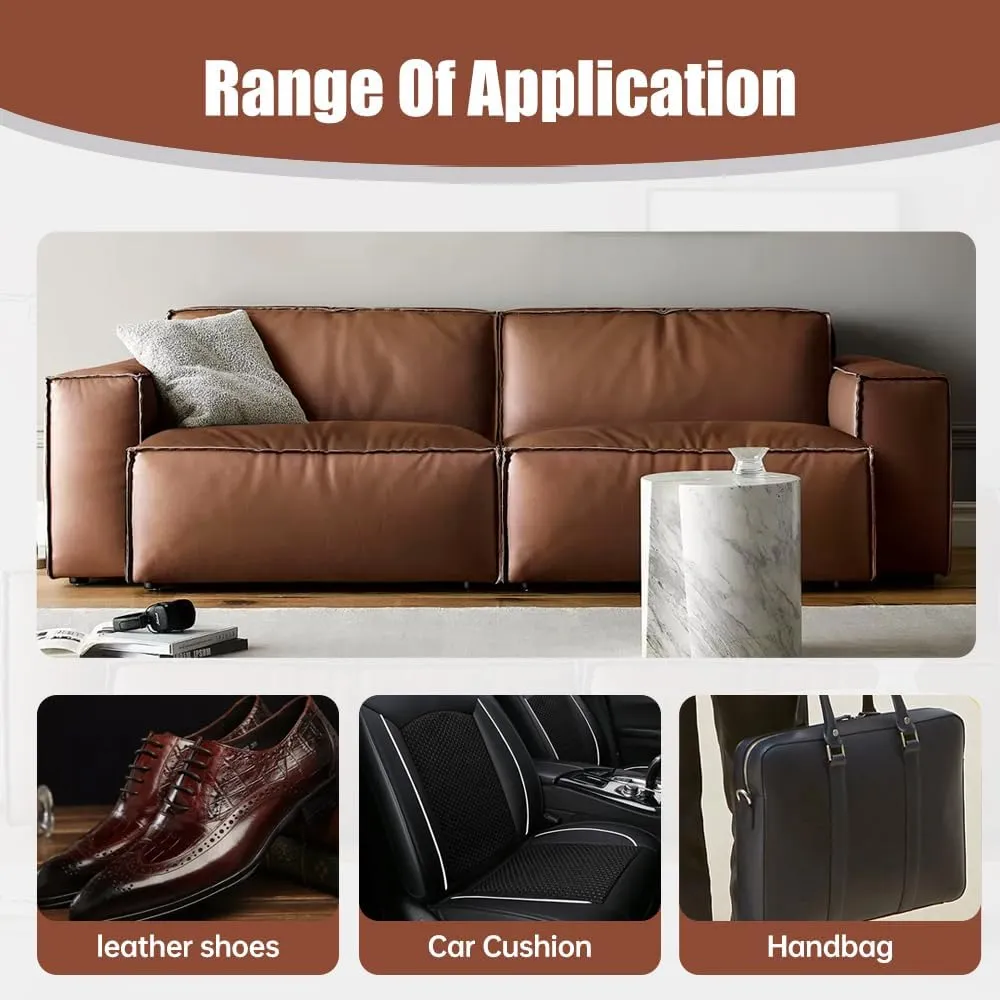 Advanced Leather Repair Gel, 2025 Upgraded Leather Repairs for Car Seat Vinyl Repair Kit, Professional Leather Repairs Kit for Furniture Sofa Couch Jacket Purse Repair Kit (Black)