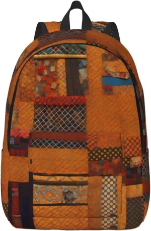 African Textile Patchwork print Large Laptop Backpack for Women, Work Business Backpacks College Bookbag for School