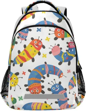 ALAZA Colored Caterpillar Backpacks Travel Laptop Daypack School Book Bag for Men Women Teens Kids
