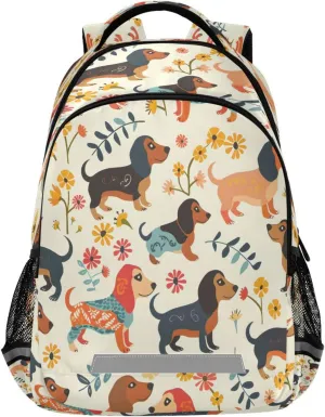 ALAZA Dachshunds Backpacks Travel Laptop Daypack School Book Bag for Men Women Teens Kids
