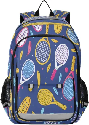 ALAZA Pik Racket Ball School Backpacks Travel Laptop Bag Kids Bookbag for Girls Boys Teens Women Men