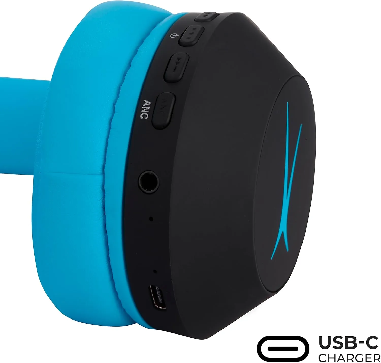 Altec Lansing Kid Safe Noise Cancelling Wireless Headphones 15H Battery, 85dB Volume Limit, Foldable Design Powerful Sound, Active Noise Cancellation Perfect for Kids Ages 7 