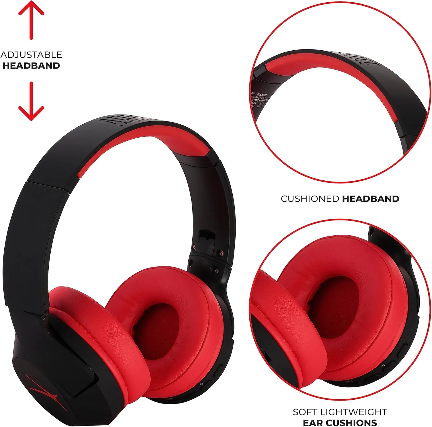 Altec Lansing Kid Safe Noise Cancelling Wireless Headphones 15H Battery, 85dB Volume Limit, Foldable Design Powerful Sound, Active Noise Cancellation Perfect for Kids Ages 7 