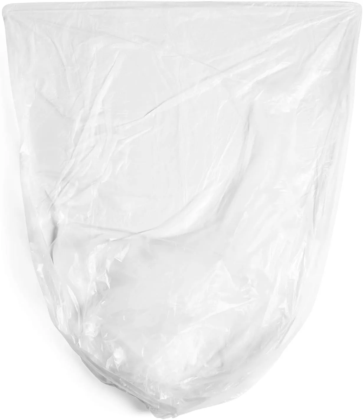 Aluf Plastics High Density Trash Bags, 60 Gallon, 150 Count, 22 Micron (eq), 38" x 60", Clear, for Bathroom, Office, Industrial, Commercial, Janitorial, Municipal, Recycling