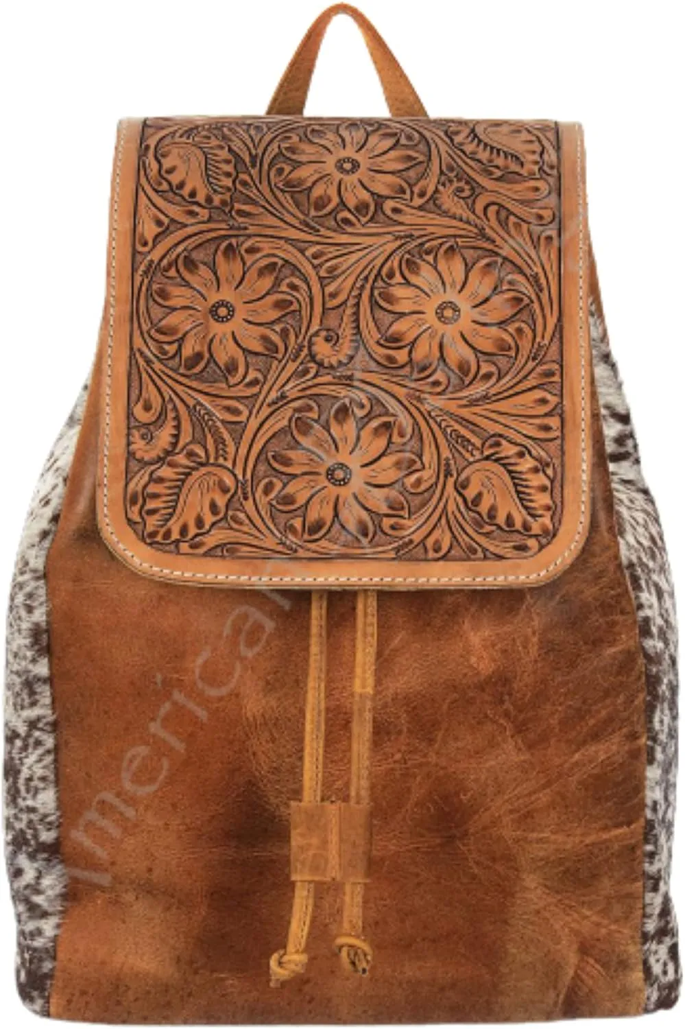 American Darling Hand Carved Leather Backpack Womens Mens Instant Vintage Backpacks Purse Men laptop Bookbags Cow Hide on
