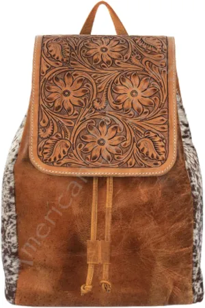 American Darling Hand Carved Leather Backpack Womens Mens Instant Vintage Backpacks Purse Men laptop Bookbags Cow Hide on