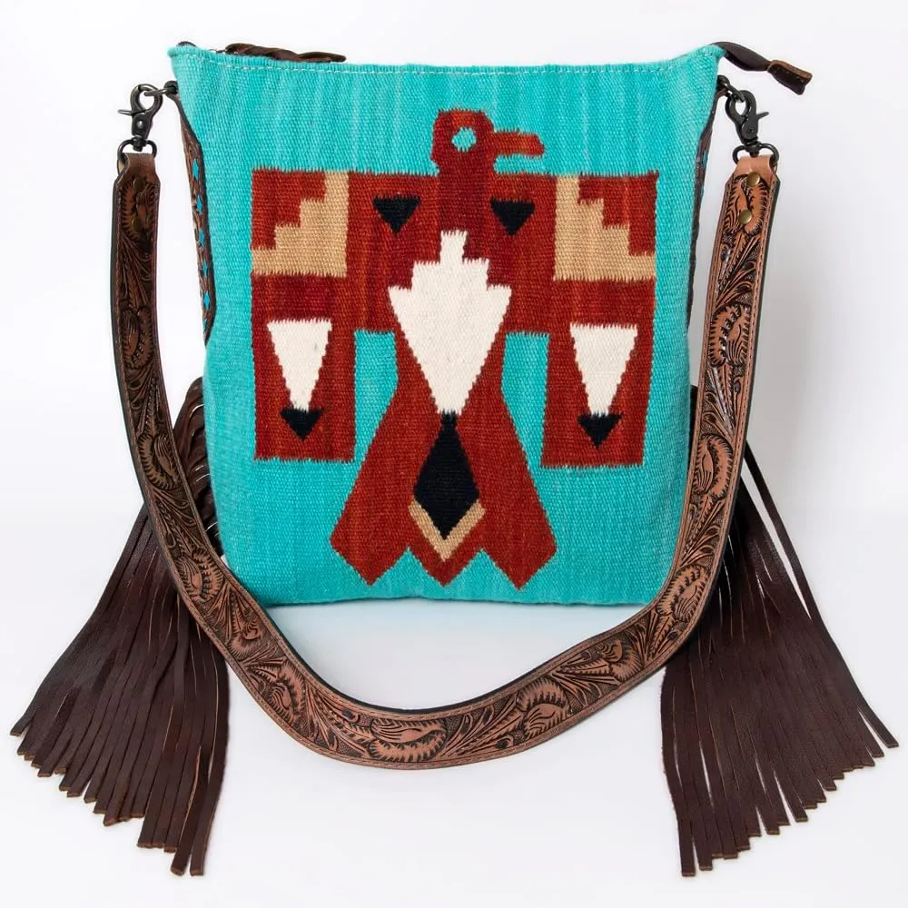 American Darling Saddle Blanket Genuine Leather Women Bag Western Handbag Purse