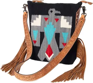 American Darling Saddle Blanket Genuine Leather Women Bag Western Handbag Purse