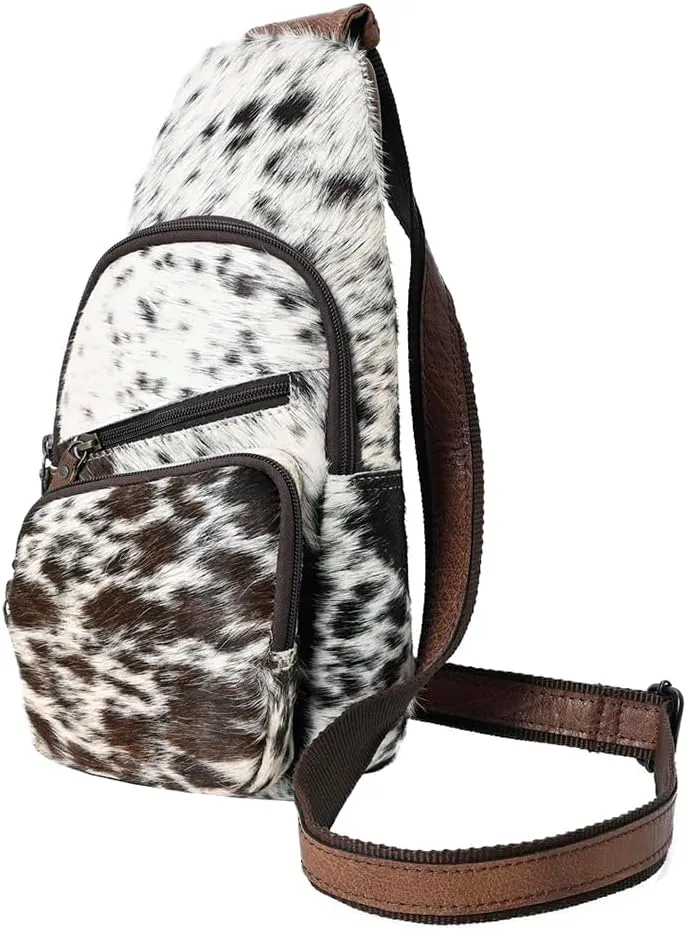 American Darling Sling Hand Tooled Hair-On Genuine Leather women bag western handbag purse