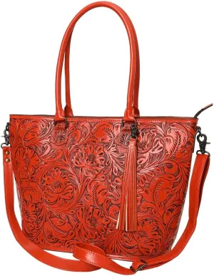 American Darling Tote Hand Tooled Genuine Leather Women Bag Western Handbag Purse | Western Tote Bag | Travel Tote Bags
