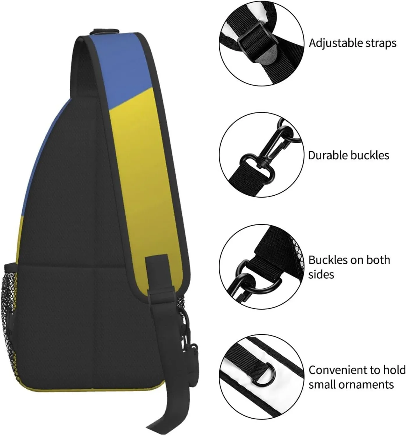 AMRANDOM Sling Bag Multipurpose Chest Crossbody with Adjustable Strap Outdoor Backpack