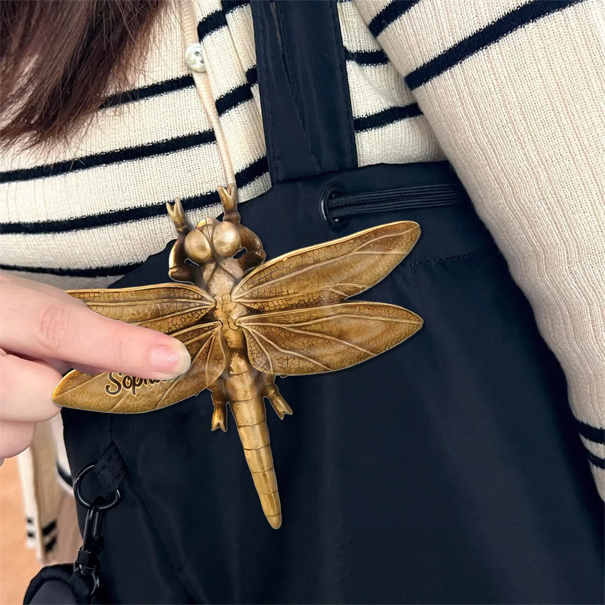 And I Think to Myself What a Wonderful World - Love Dragonfly - Personalized Dragonfly Acrylic Enamel Pin
