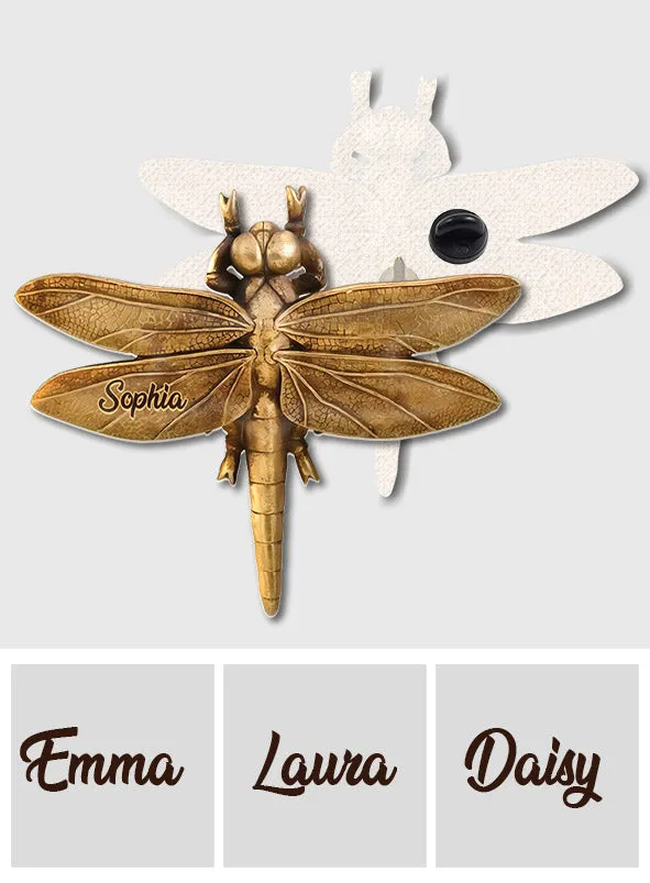And I Think to Myself What a Wonderful World - Love Dragonfly - Personalized Dragonfly Acrylic Enamel Pin