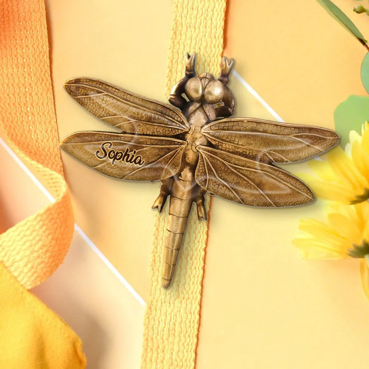 And I Think to Myself What a Wonderful World - Love Dragonfly - Personalized Dragonfly Acrylic Enamel Pin