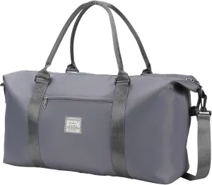 ANKUER Large Duffle Bag for Travel, Sports Gym Tote Bag for Women, Carry on Overnight Bag with Luggage Sleeve for Airplanes, Shoulder Weekender Bags Hospital Bag (Grey)