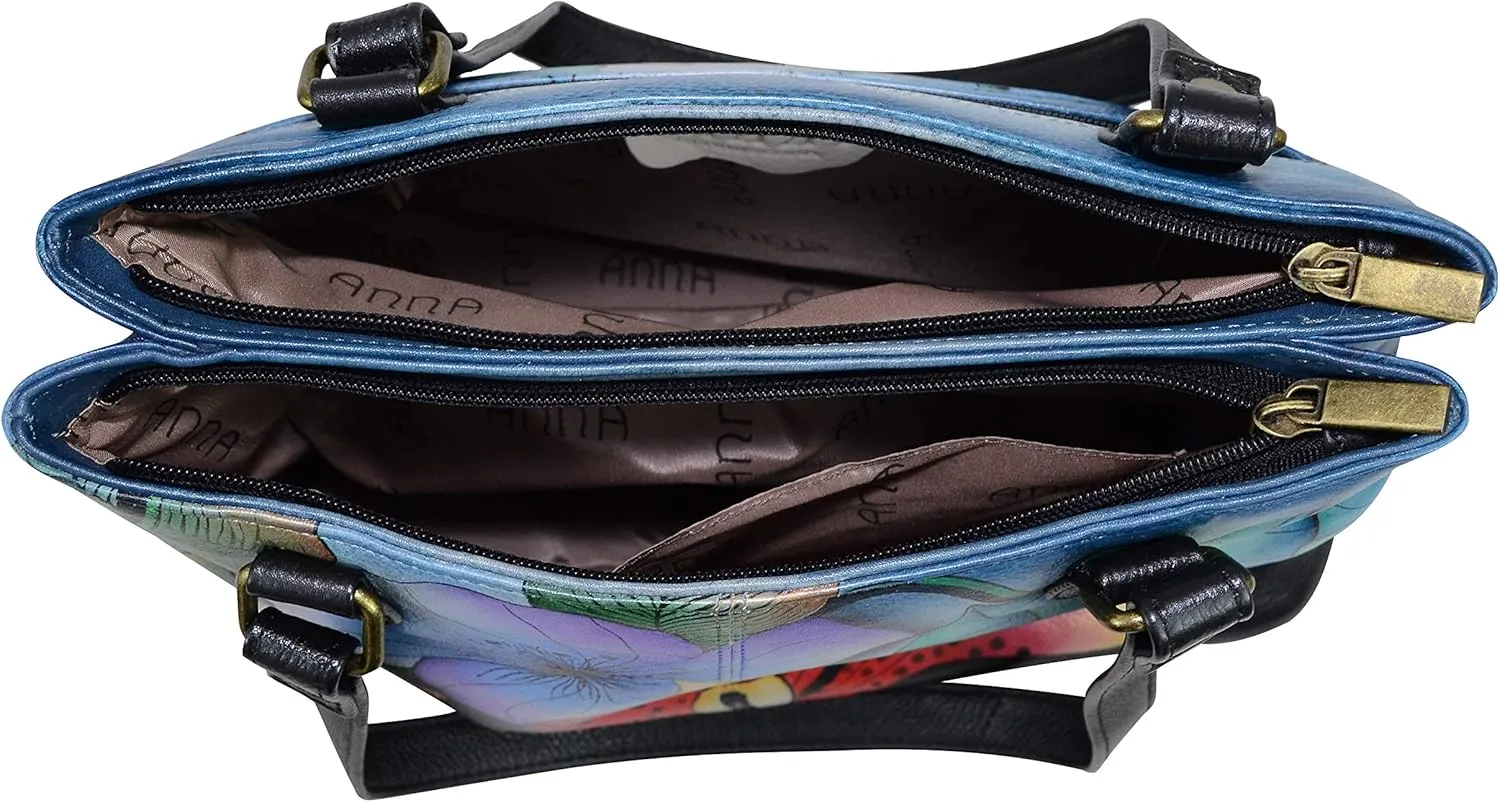 Anna by Anuschka Satchel Shoulder Handbag - Genuine Leather