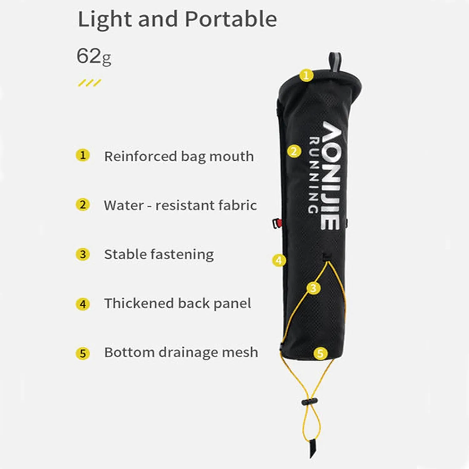 AONIJIE Trekking Pole Pouch Waterproof Hiking Poles Storage Bag for Backpacks & Running Vests Lightweight
