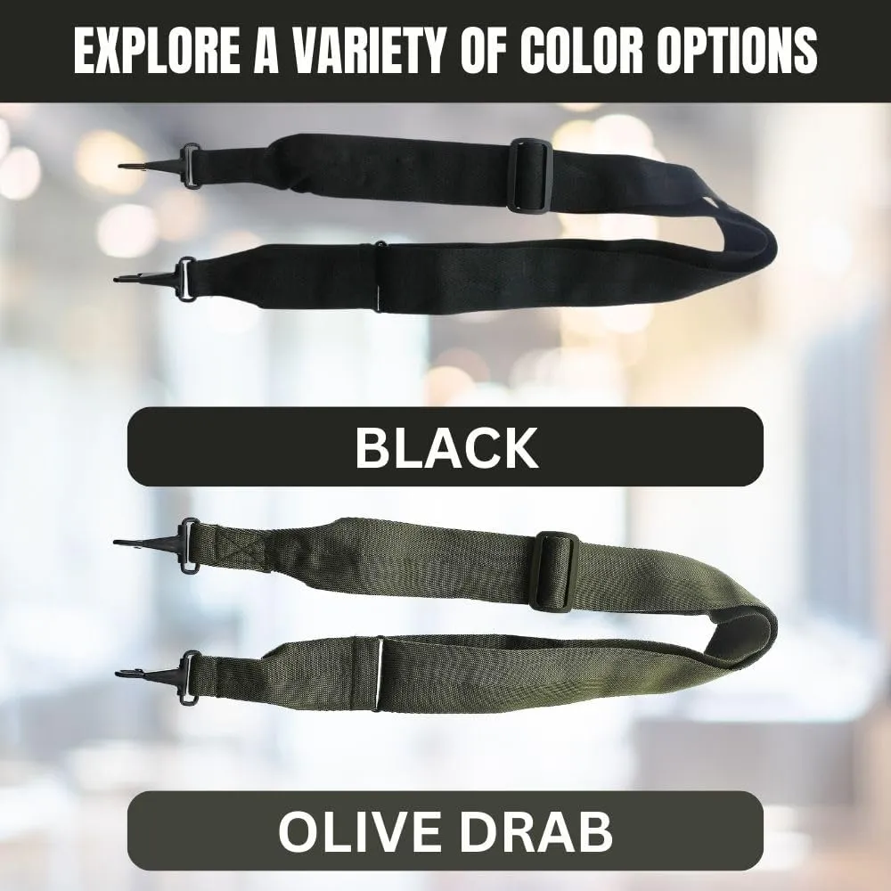 ARMYU General Purpose Utility Straps Shoulder Bag Duffle Luggage Replacement Universal Thick Strap (Black or Olive Drab)
