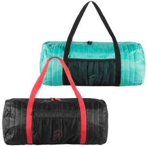 ASICS Training Foldaway Bag - Packable Black and Red Gym Bag for Shoes, Workout Gear & Travel